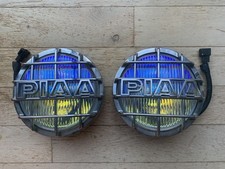 Pair Of Pre Loved Piaa Multicoat Fog Light Lamps Chrome 6 Or 16cm In Diameter