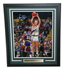 Larry Bird Autographed Boston Celtics 16x20 Photo Framed BAS Beckett