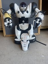 WowWee Robosapien Robot With Remote Black White Original Robot 2004 VTG