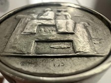 Red Salvatore Fluss Hourglass With Medal Coin Token Horse Silver 800