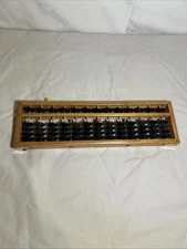 Vtg Style 13 Digits Rods Wooden Abacus Soroban Chinese Calculator Counting Tool