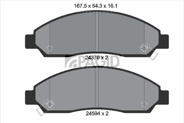 Bremsbelagsatz Scheibenbremse Pagid T1695N FüR Chevrolet Colorado Crew Cab 4WD 1-image