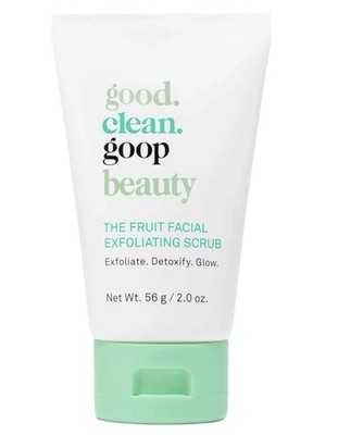 New good clean GOOP beauty fruit facial exfoliating scrub fragrance free 2.0 oz