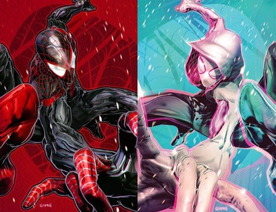 MILES MORALES SPIDER-MAN #22 & SPIDER-GWEN: GHOST SPIDER #4 LOVE COMBO NM SET