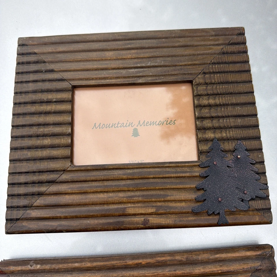  Tree and deer Picture Frames Woods Cabin Nature Rustic 4" x 6" 3.5" x 5.5"  - Image 2 of 4