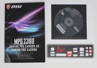 MSI MPG Z390 Gaming Pro Carbon - SET ATX IO Shield Slotblende Treiber (#26514)