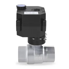 Motorized Ball Valve, 3/4" Stainless Steel Water Valve with Full Port, 9-24V ...