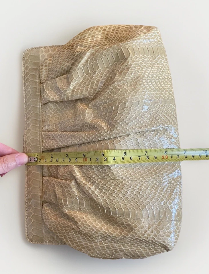Bolso sin asas vintage J Renee para mujer piel de serpiente bandolera en relieve años 80 Foto 4 de 4