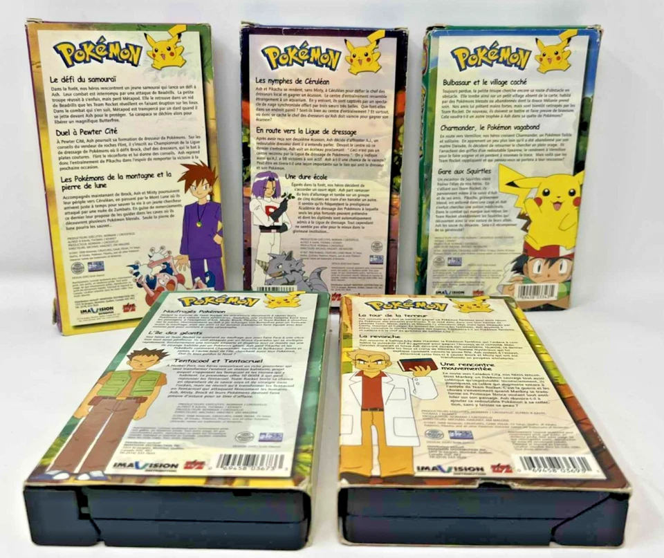 Pokemon VHS Lot Of 5 French Quebec Version (2-3-4-6-8) 1998 - Image 2 of 4