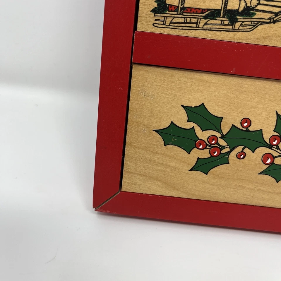 ll-bean-red-advent-calendar-wood-doors-vtg-1980s-15-034-x-17-034-christmas-wooden-ebay
