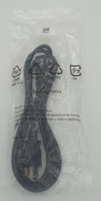 Changzhou E205765 3-Prong Power Cord - 5ft Black 300v FT2 CSA