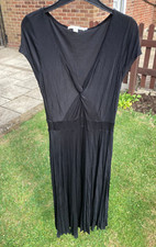 Boden Jersey Twist Front Dress   size 10 long  black colour  WH615      --B24A