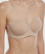 43 Fashion Forms Women's Beige Solid Voluptuous Backless Strapless Bra Size DD
