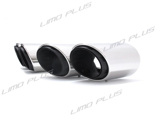 For 2017-2023 Porsche Panamera 971 Chrome Sport Exhaust Muffler Tips 3 Layers - Picture 4 of 12