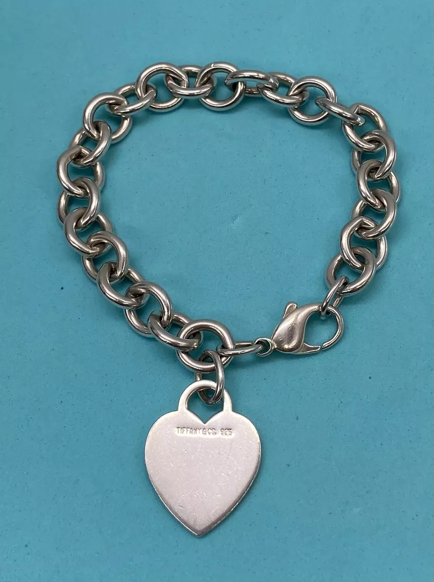 Authentic Tiffany & Co Sterling Silver Heart Tag Charm 