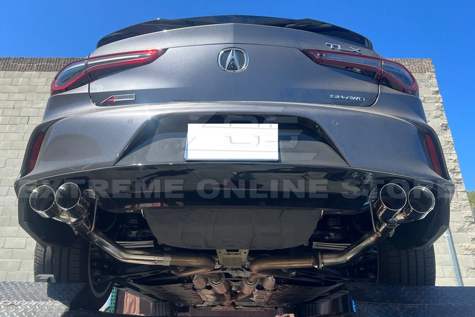 Para 21-Up Acura TLX | T-304 Silenciador Eliminación Eje Trasero 3.5" Puntas Cuádruples Escape Foto 4 de 4