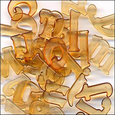 Buttons Galore - Crystal Letters - Earthly