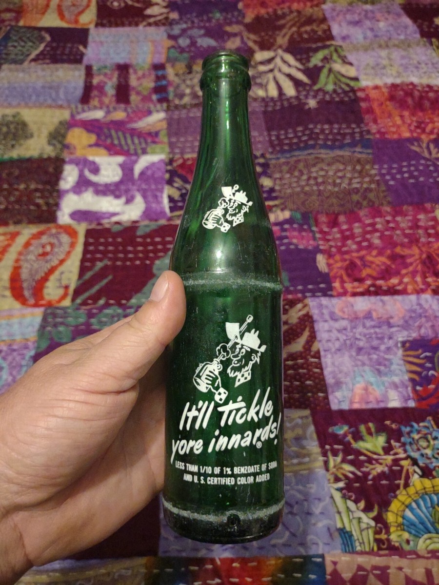 Vintage YaHoo Mountain Dew Hillbilly Soda ACL 10oz Green