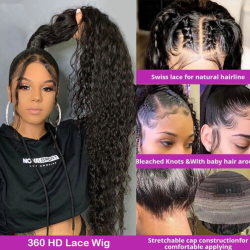 Parrucca frontale in pizzo Loose Deep Wave 13x6 Hd 360 parrucche capelli umani ricci in pizzo pieno - Foto 4 di 13