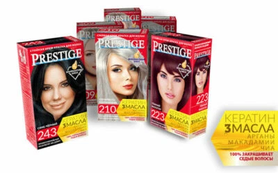 Tinta per capelli resistente "Vip's Prestige" con olio di argan, macadamia, chia