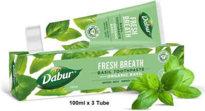 DABUR PFLANZLICHES BASILIKUM BASILIKUM ZAHNPASTA ( 100ml ) x 3er PACK