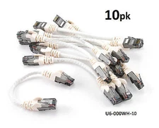 10-PACK 6 inch CAT6 Network UTP Ethernet RJ45 Full 8-Wire Patch Cable, White