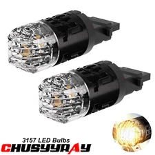 3157 LED Back Up Reverse Light Bulbs Amber for 2007 Chevy Silverado 3500 Classic