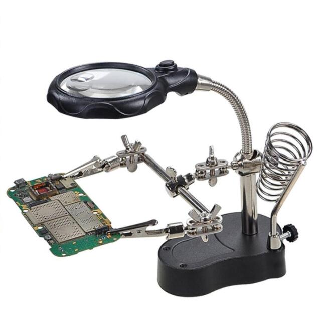 Magnifying Soldering Station LED Lighted Soldering Repair Tool for
