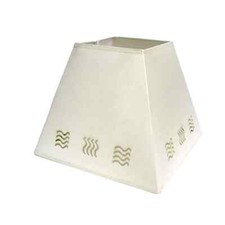 EMPIRE SILK WAVE STENCIL SQUARE LAMP SHADE TABLE & CEILING LIGHT HOME DECOR