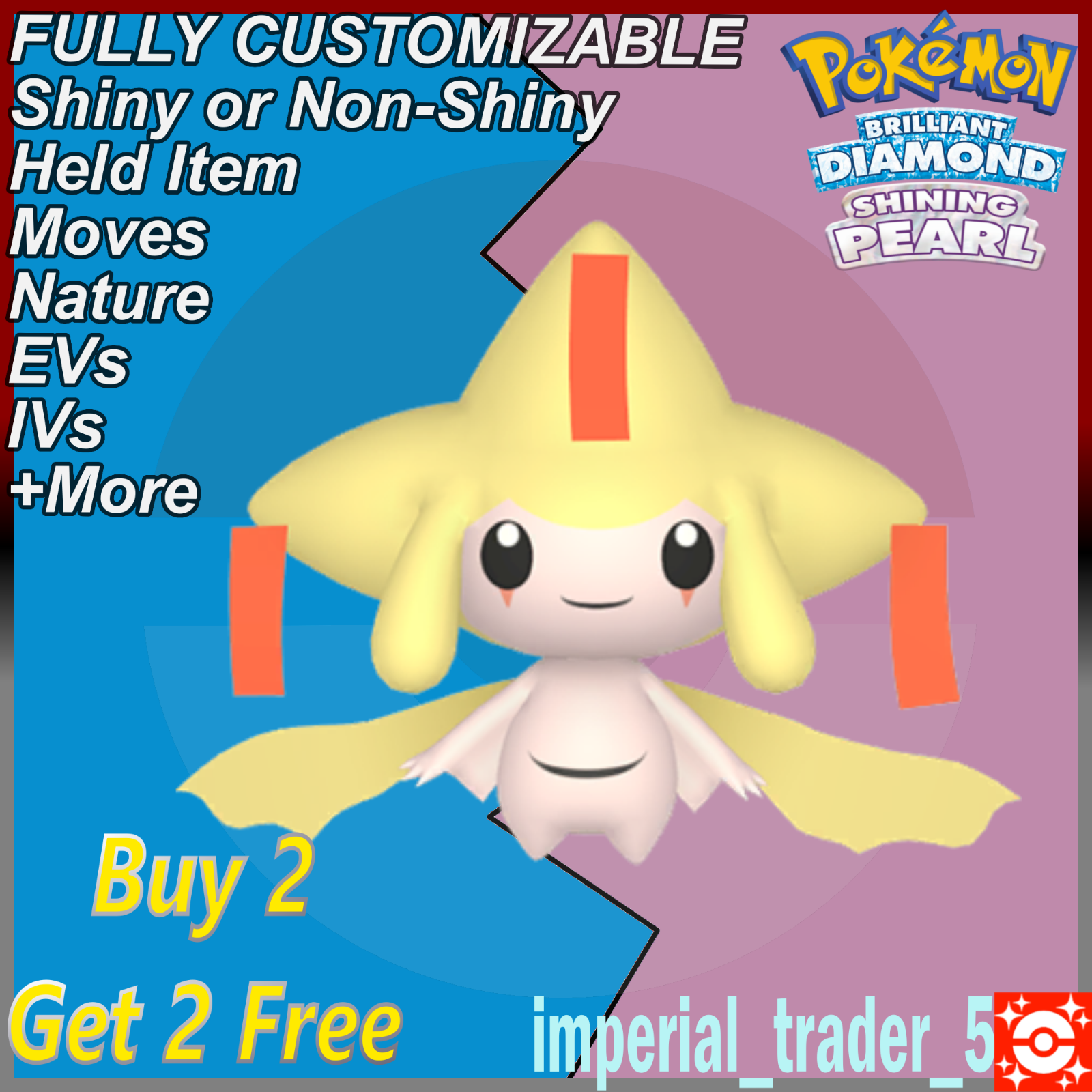 Pokemon Brilliant Diamond & Shining Pearl Shiny Jirachi 6IV