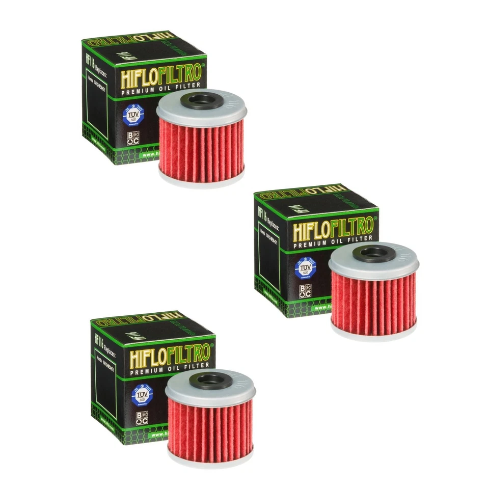 Filtro de aceite Honda CRF450R HiFlo HF116 CRF450 CRF 450R 450 - Paquete de 3 Foto 4 de 4
