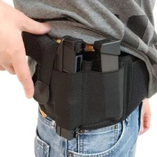 Concealed Carry Belly Band Holster Men's Waist Pistol Gun Pouch with Mag Holder