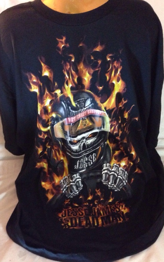 West Coast Choppers Jesse James Is A Dead Man Black T-Shirts Short 