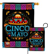 Picado Cinco De Mayo Southwest Fiesta Papel May 5th Party Garden House Yard Flag