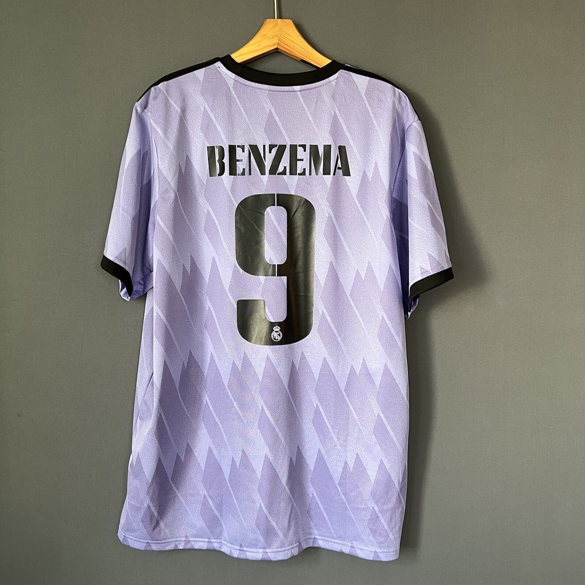 Benzema Real Madrid Jersey 2022-2023 Away Mens Football Shirt Size