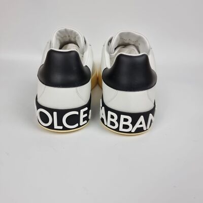 【関税&送料込】Dolce&Gabbana White Black Portofino Sneakers DOLCE&GABBANA Portofino Men's White And Black Sneakers New