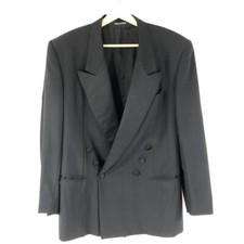 Pal Zileri Tuxedo Jacket Blazer Men 42R 48R Black Wool Gruppo Forall Italy