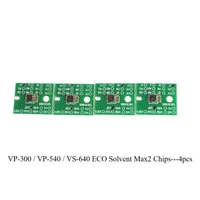 Permanent Roland VP-300 / VP-540 / VS-640 ECO Solvent Max2 Chips---4pcs CMYK NEW
