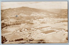Springfield Oregon OR Postcard Weyerhaeuser Pulp Container Mill 1951 RPPC Photo