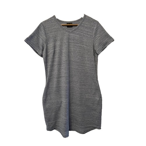 32 Degrees Cool Women’s Blue Short Sleeve Soft Sweatshirt Pockets Dress, Size L - Picture 2 of 10