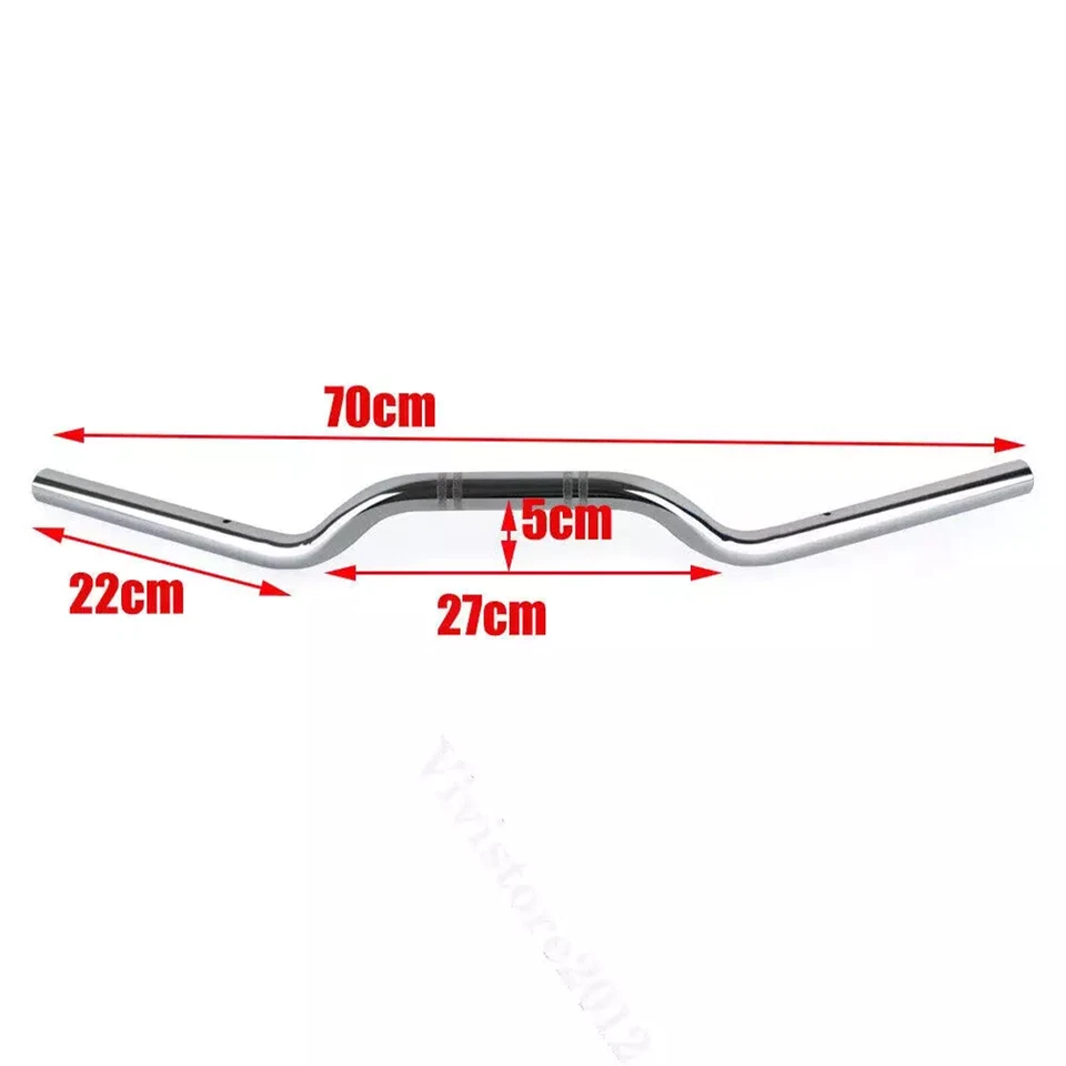 For Honda VTX 1300 C R S RETRO Chrome Motorcycle 1" 25mm Drag Bar Handlebars - Image 2 of 4