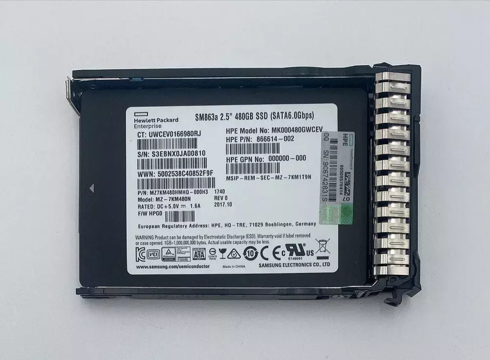 HPE 480GB SATA 6Gbps 2.5