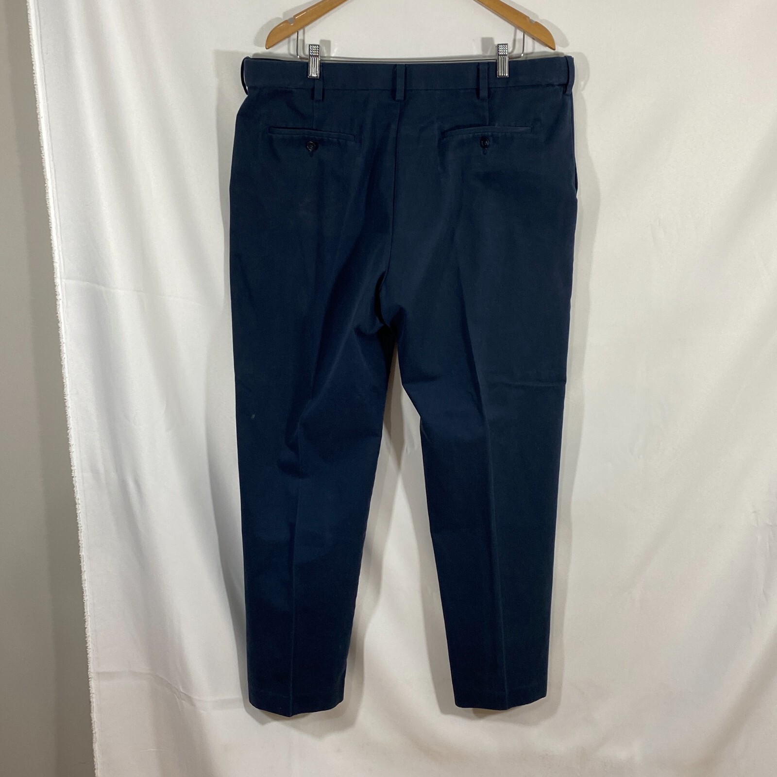 Savane Mens Blue Straight Leg Flat Front Slash Pocket… Gem