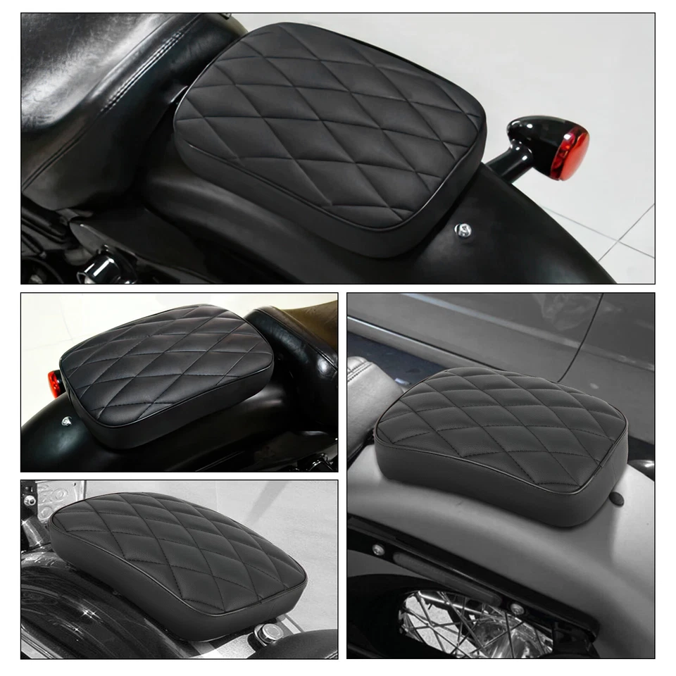 For Harley Softail Custom Chopper Rear Passenger Pad Seat Pillion 8 Suction Cup - Image 4 of 4