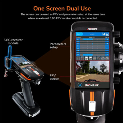 Radiolink RC8X 8CH 2.4G RC Transmitter and R8FG R4FGM Gyro