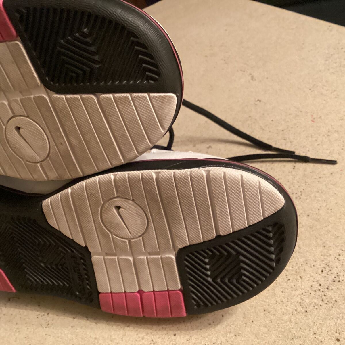 RARE Nike Air Hook and Loop Strap Black and Pink Lace Up RARE Nike Air Hook and Loop Strap Black and Pink Lace Up