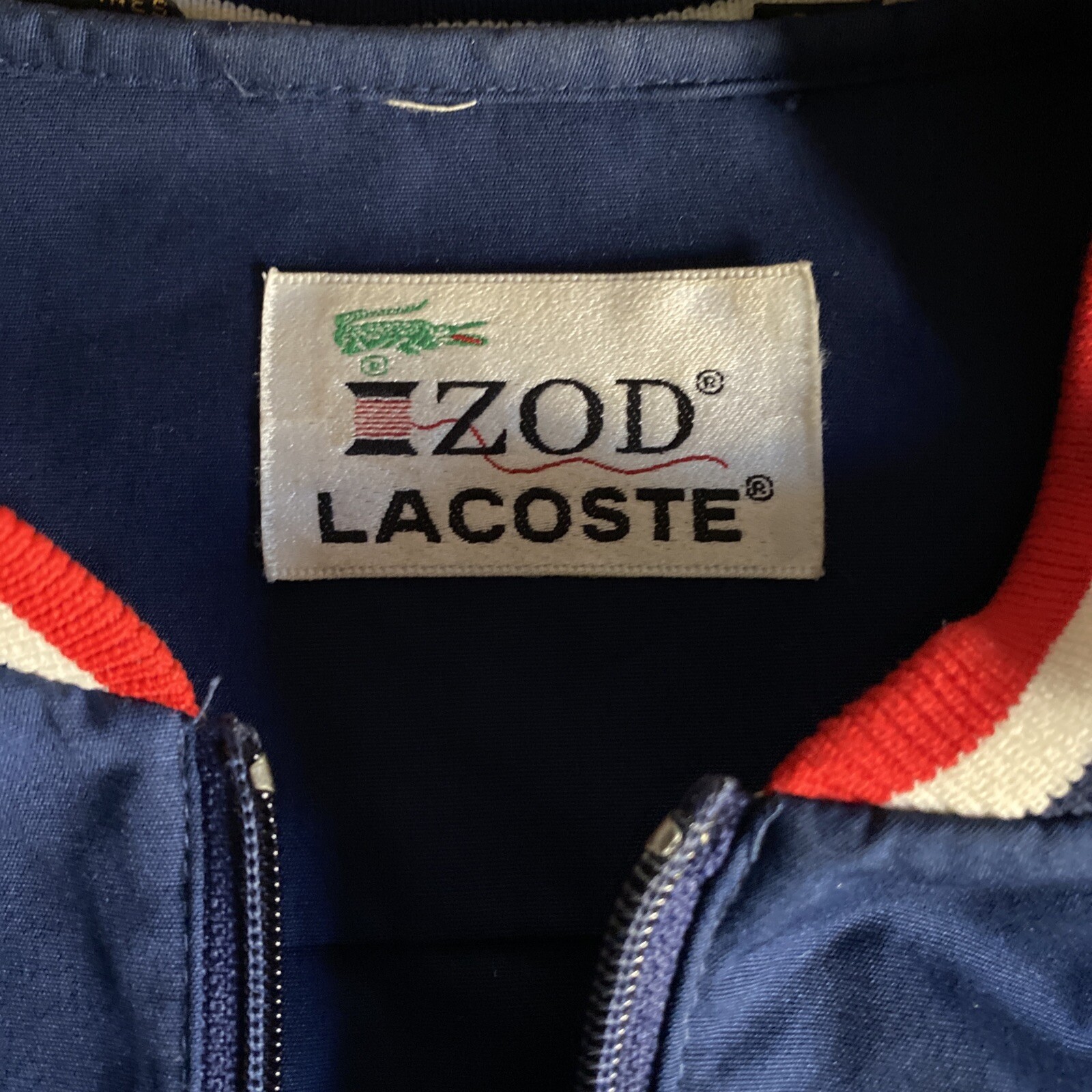 Vintage 70s Izod Lacoste Red, White & Blue Jacket M RARE & In Excellent Shape image 3