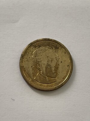john tyler 10th president gold $1 piece coin medium size IN GOD WE