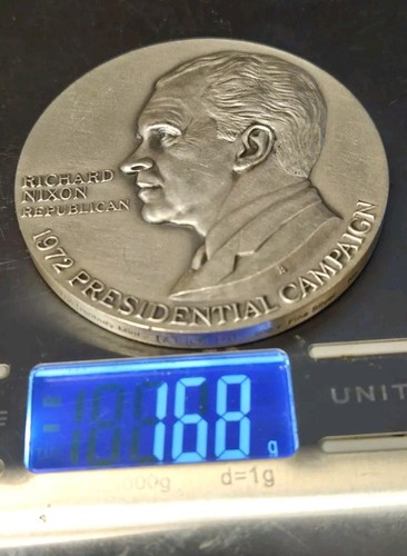 VTG DANBURY MINT RICHARD NIXON/GEORGE McGOVERN 1972 SILVER & BRONZE MEDALS~ B376 - Picture 14 of 16