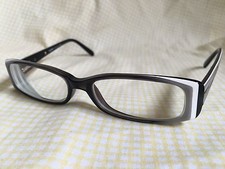 Byblos B351 7458 Black and White and Gray Eyeglasses Frames 50 15 135